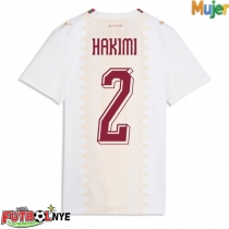Camiseta Marruecos Achraf Hakimi #2 Visitante Equipación para mujer Mundial 2026 manga corta